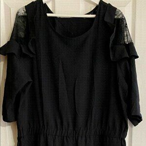SIGNATURE Reitmans 2X Black Dressy Romper